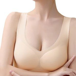 MINUOYI Summer Traceless Cool Mesh Wire Free Breathable Cup Vest Style Push Up